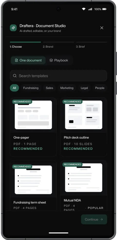 Draftera AI Document Studio on Android